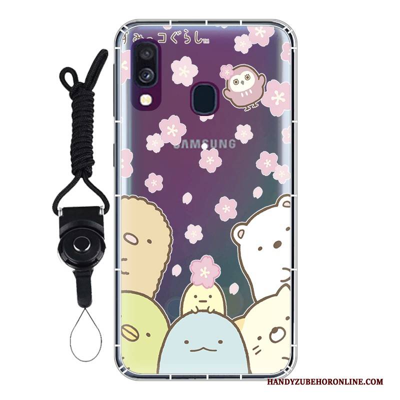 Hülle Samsung Galaxy A40 Weiche Angepasst Persönlichkeit, Case Samsung Galaxy A40 Schutz Weiß Handyhüllen