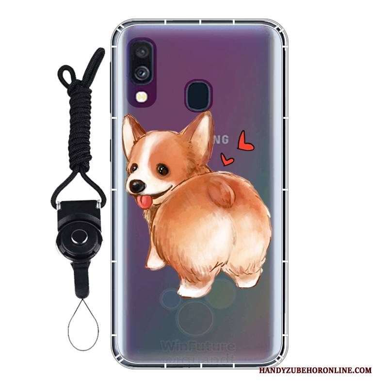 Hülle Samsung Galaxy A40 Weiche Angepasst Persönlichkeit, Case Samsung Galaxy A40 Schutz Weiß Handyhüllen