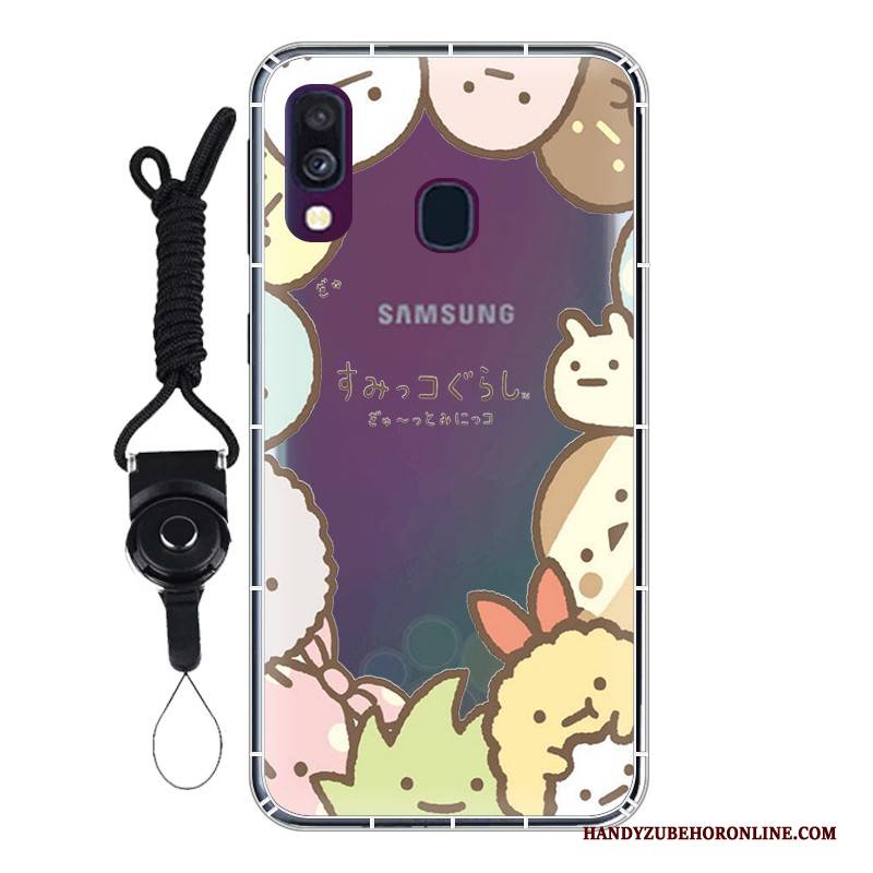 Hülle Samsung Galaxy A40 Weiche Angepasst Persönlichkeit, Case Samsung Galaxy A40 Schutz Weiß Handyhüllen