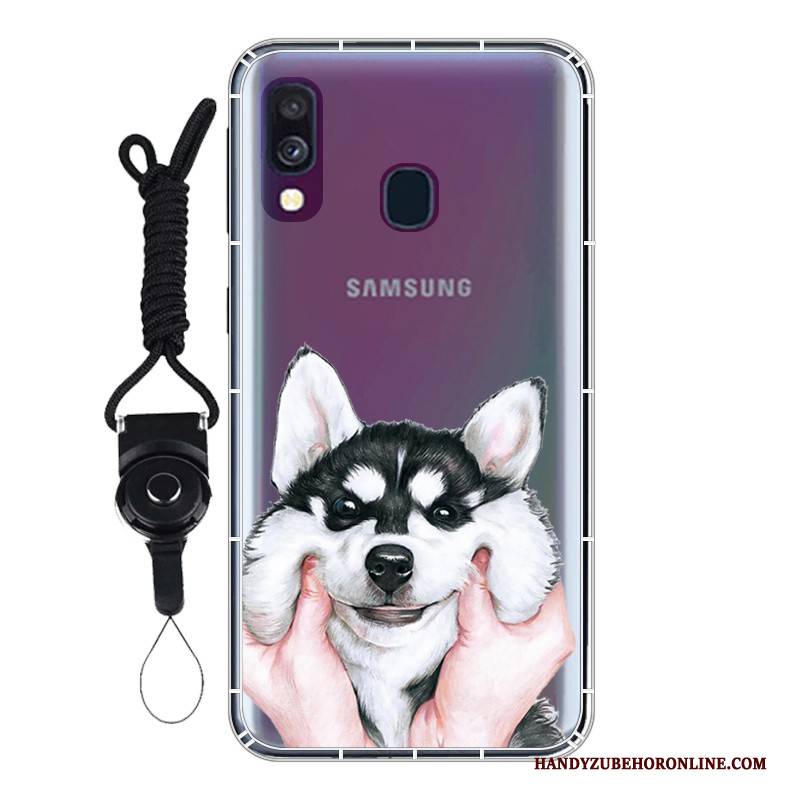 Hülle Samsung Galaxy A40 Weiche Angepasst Persönlichkeit, Case Samsung Galaxy A40 Schutz Weiß Handyhüllen