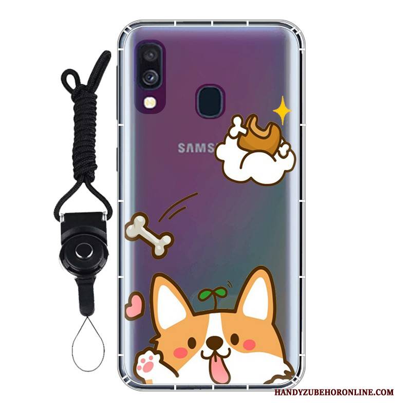 Hülle Samsung Galaxy A40 Weiche Angepasst Persönlichkeit, Case Samsung Galaxy A40 Schutz Weiß Handyhüllen