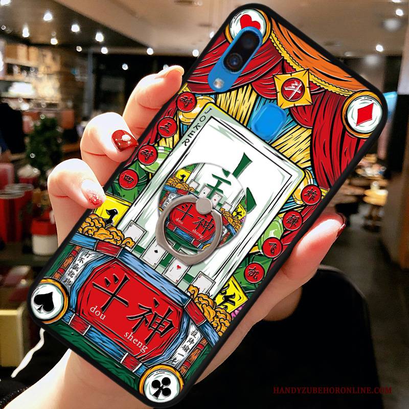 Hülle Samsung Galaxy A40 Weiche Trendmarke Anti-sturz, Case Samsung Galaxy A40 Karikatur Handyhüllen Gelb