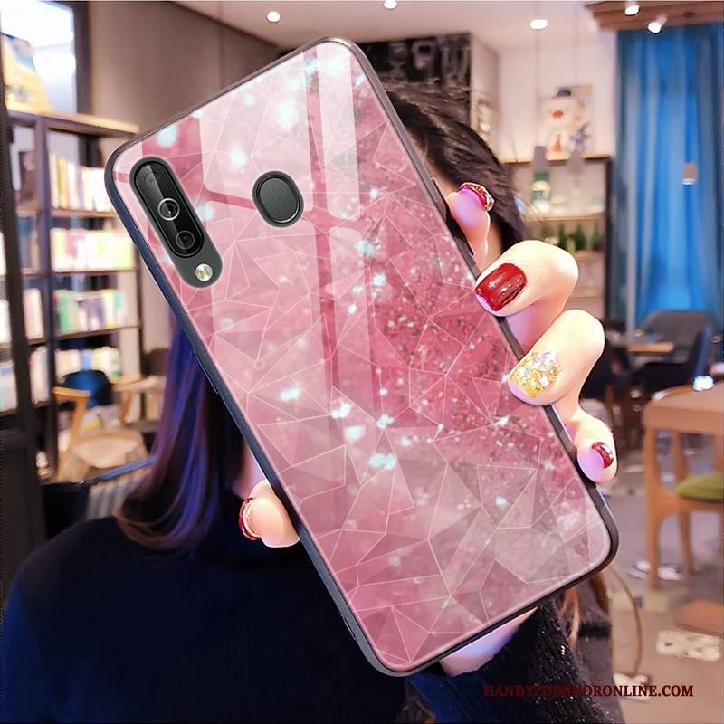 Hülle Samsung Galaxy A40s Diamantform Netto Rot, Case Samsung Galaxy A40s Handyhüllen Muster