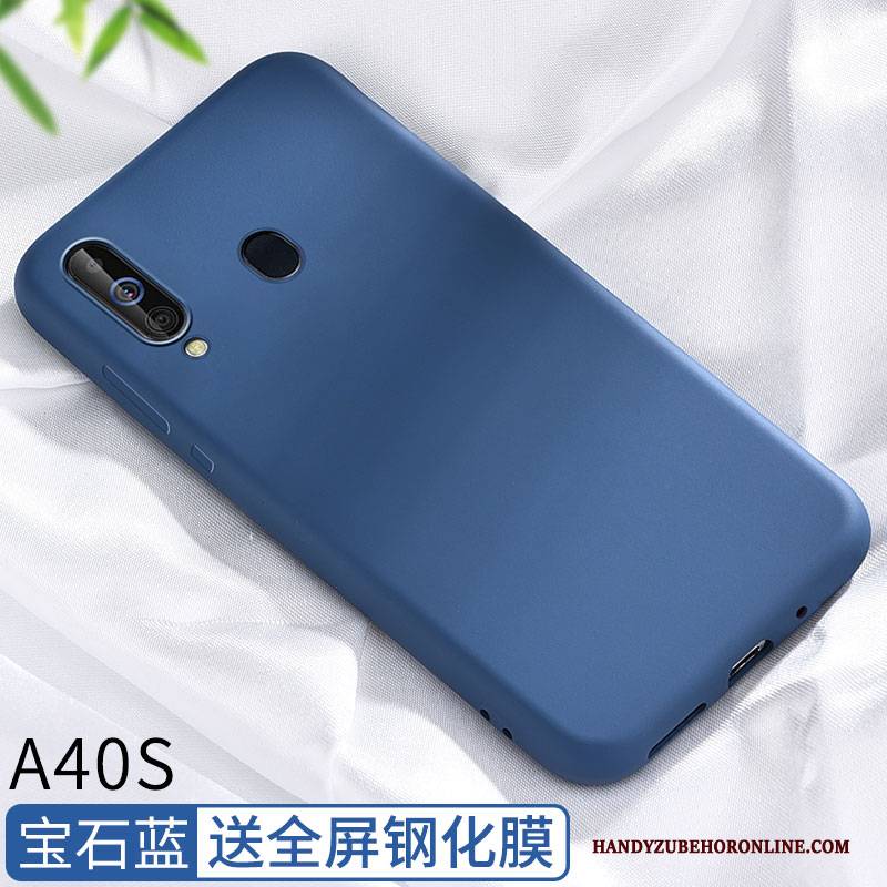 Hülle Samsung Galaxy A40s Kreativ Mesh Einfach, Case Samsung Galaxy A40s Weiche Anti-sturz Schwarz