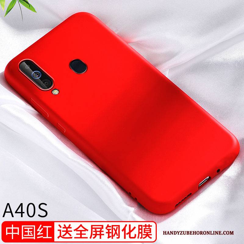 Hülle Samsung Galaxy A40s Kreativ Mesh Einfach, Case Samsung Galaxy A40s Weiche Anti-sturz Schwarz