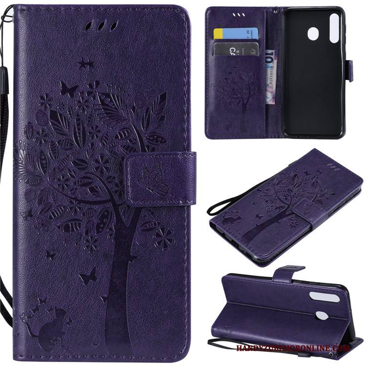 Hülle Samsung Galaxy A40s Lederhülle Anti-sturz Gold, Case Samsung Galaxy A40s Folio Handyhüllen