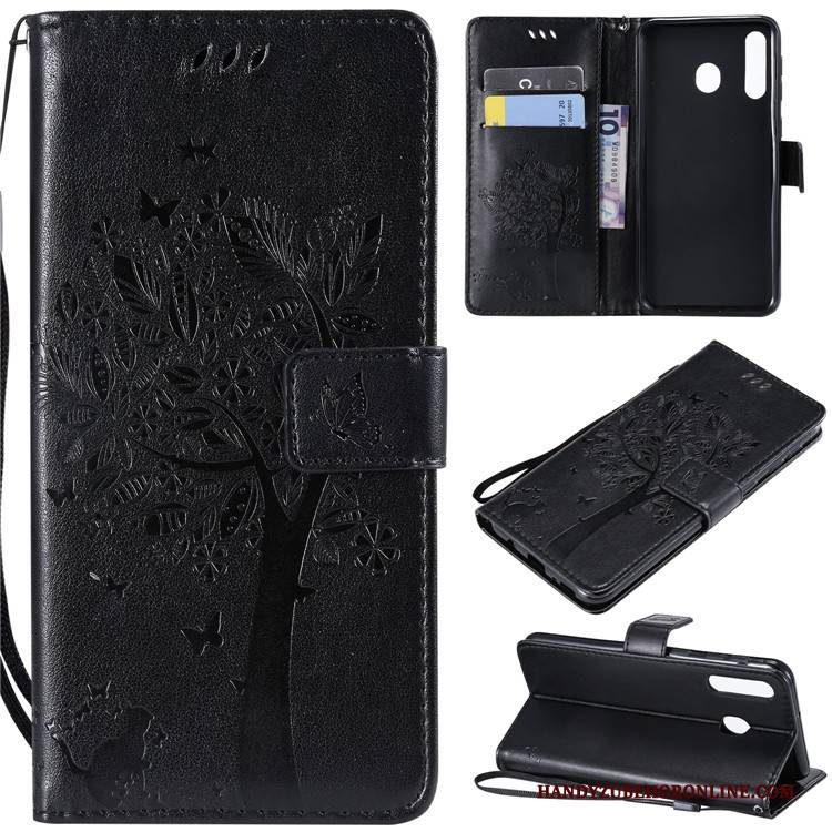 Hülle Samsung Galaxy A40s Lederhülle Anti-sturz Gold, Case Samsung Galaxy A40s Folio Handyhüllen