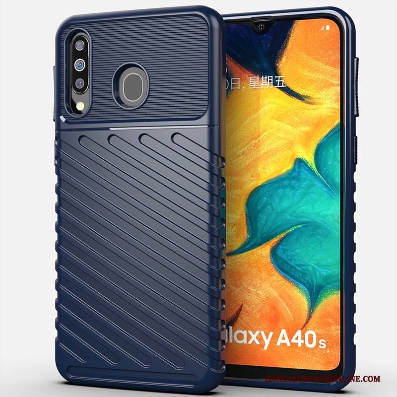 Hülle Samsung Galaxy A40s Schutz Einfach Handyhüllen, Case Samsung Galaxy A40s Schwarz Anti-sturz