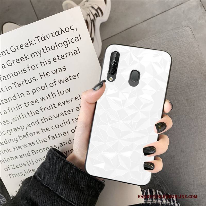 Hülle Samsung Galaxy A40s Schutz Lila Muster, Case Samsung Galaxy A40s Einfarbig Handyhüllen