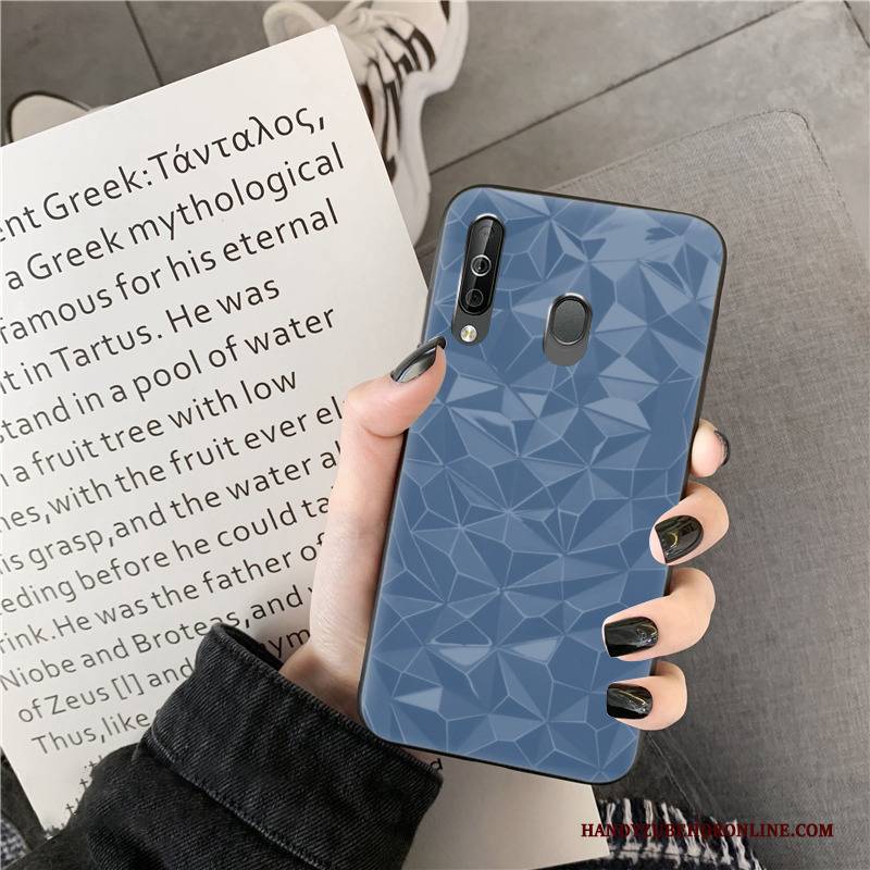 Hülle Samsung Galaxy A40s Schutz Lila Muster, Case Samsung Galaxy A40s Einfarbig Handyhüllen