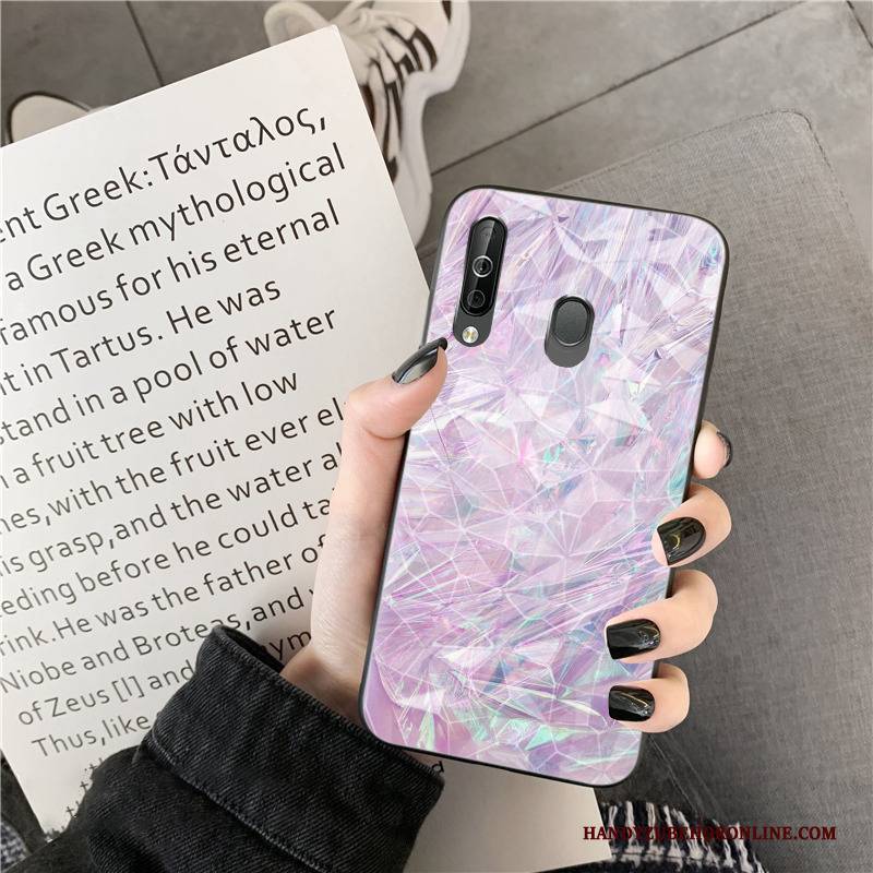 Hülle Samsung Galaxy A40s Silikon Netto Rot Glänzend, Case Samsung Galaxy A40s Handyhüllen Rosa