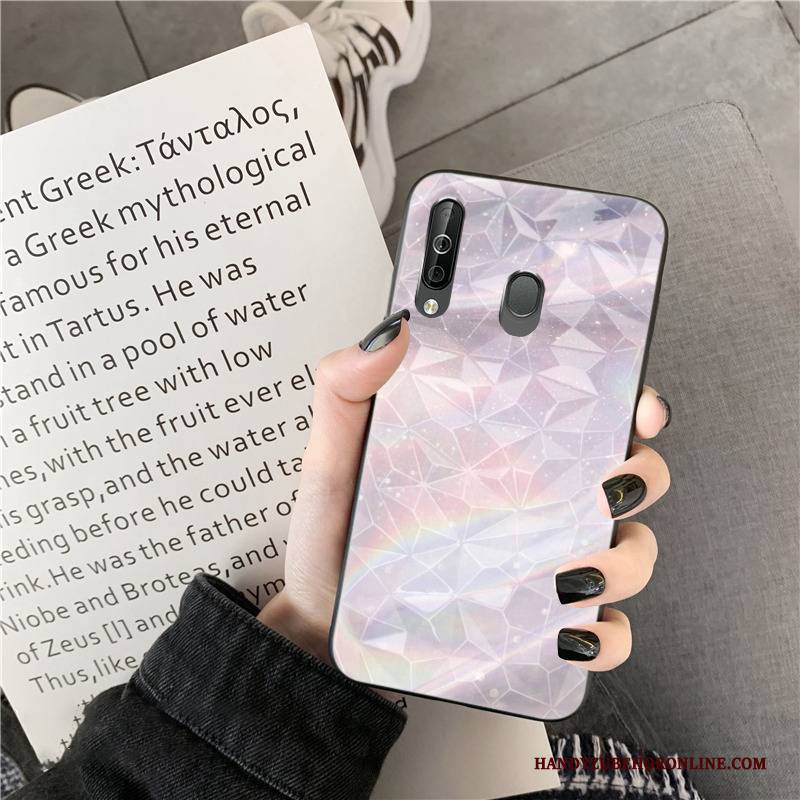 Hülle Samsung Galaxy A40s Silikon Netto Rot Glänzend, Case Samsung Galaxy A40s Handyhüllen Rosa