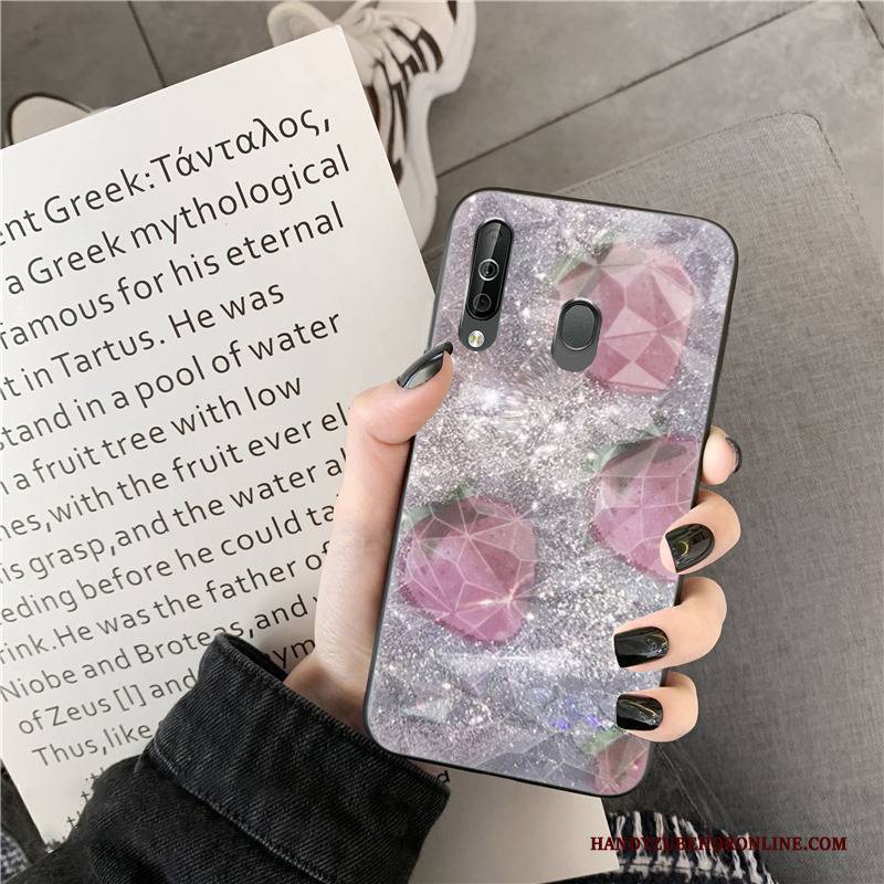 Hülle Samsung Galaxy A40s Silikon Netto Rot Glänzend, Case Samsung Galaxy A40s Handyhüllen Rosa