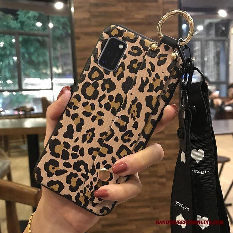 Hülle Samsung Galaxy A41 Halterung Blumen Trend, Case Samsung Galaxy A41 Weiche Hängende Verzierungen Weiß