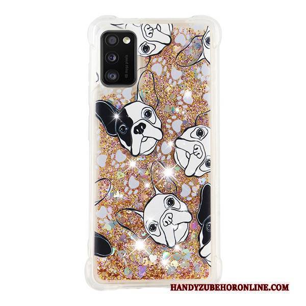 Hülle Samsung Galaxy A41 Karikatur Anti-sturz Treibsand, Case Samsung Galaxy A41 Blau Handyhüllen