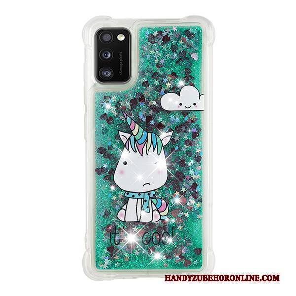 Hülle Samsung Galaxy A41 Karikatur Anti-sturz Treibsand, Case Samsung Galaxy A41 Blau Handyhüllen