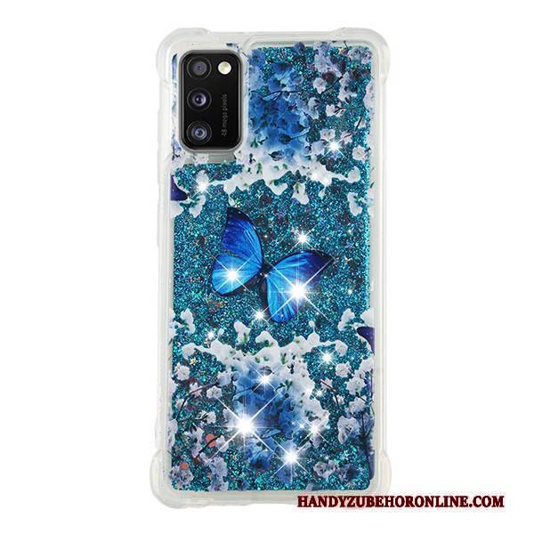 Hülle Samsung Galaxy A41 Karikatur Anti-sturz Treibsand, Case Samsung Galaxy A41 Blau Handyhüllen