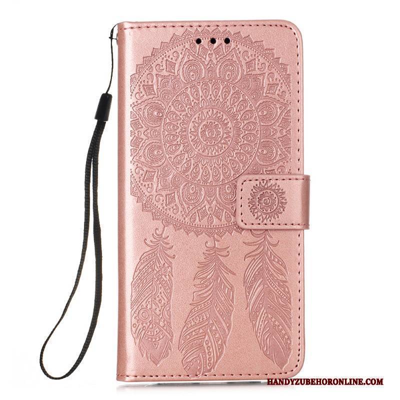 Hülle Samsung Galaxy A41 Lederhülle Lila Handyhüllen, Case Samsung Galaxy A41 Folio