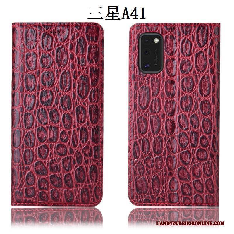 Hülle Samsung Galaxy A41 Schutz Anti-sturz Handyhüllen, Case Samsung Galaxy A41 Lederhülle