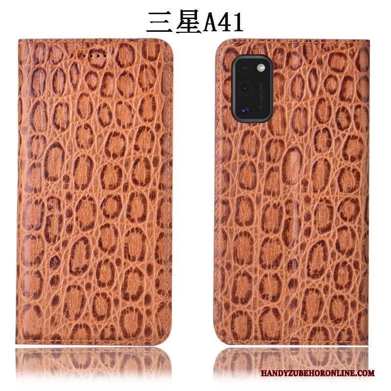 Hülle Samsung Galaxy A41 Schutz Anti-sturz Handyhüllen, Case Samsung Galaxy A41 Lederhülle