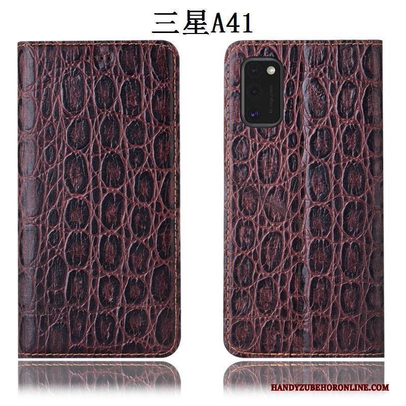 Hülle Samsung Galaxy A41 Schutz Anti-sturz Handyhüllen, Case Samsung Galaxy A41 Lederhülle