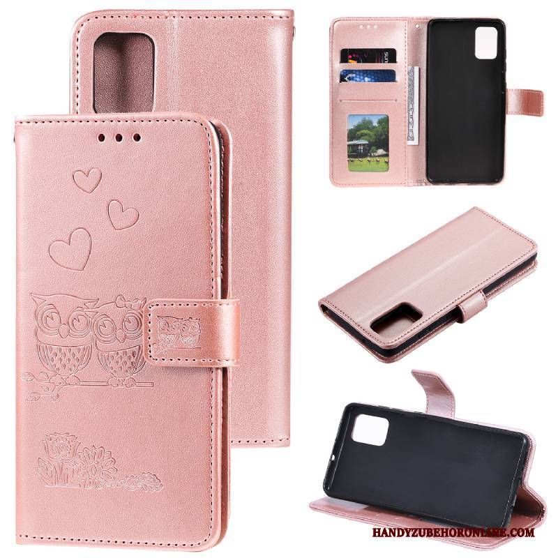 Hülle Samsung Galaxy A41 Schutz Gold Handyhüllen, Case Samsung Galaxy A41 Taschen Anti-sturz Karte