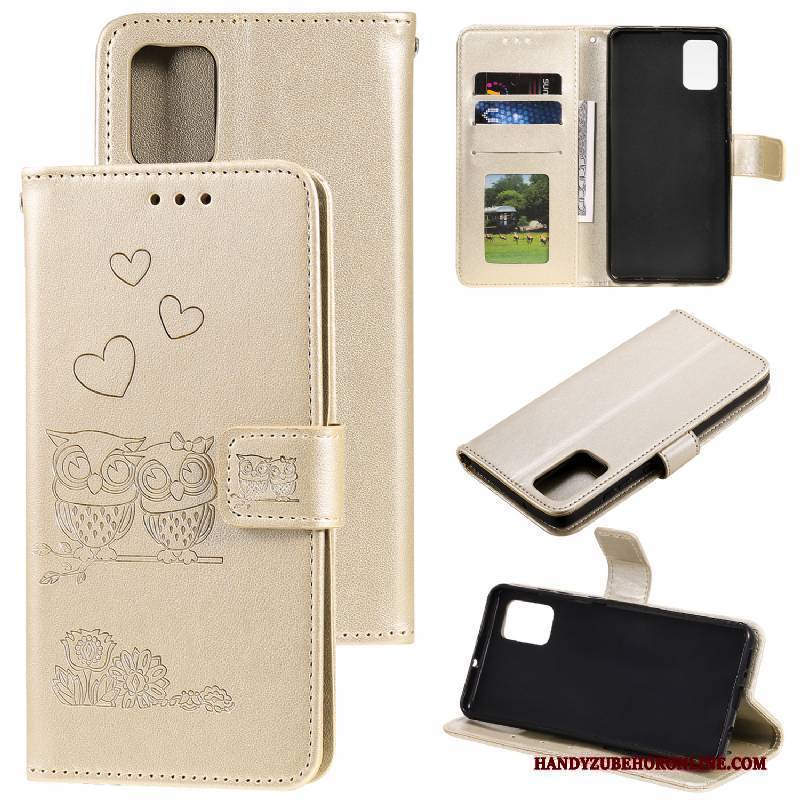 Hülle Samsung Galaxy A41 Schutz Gold Handyhüllen, Case Samsung Galaxy A41 Taschen Anti-sturz Karte