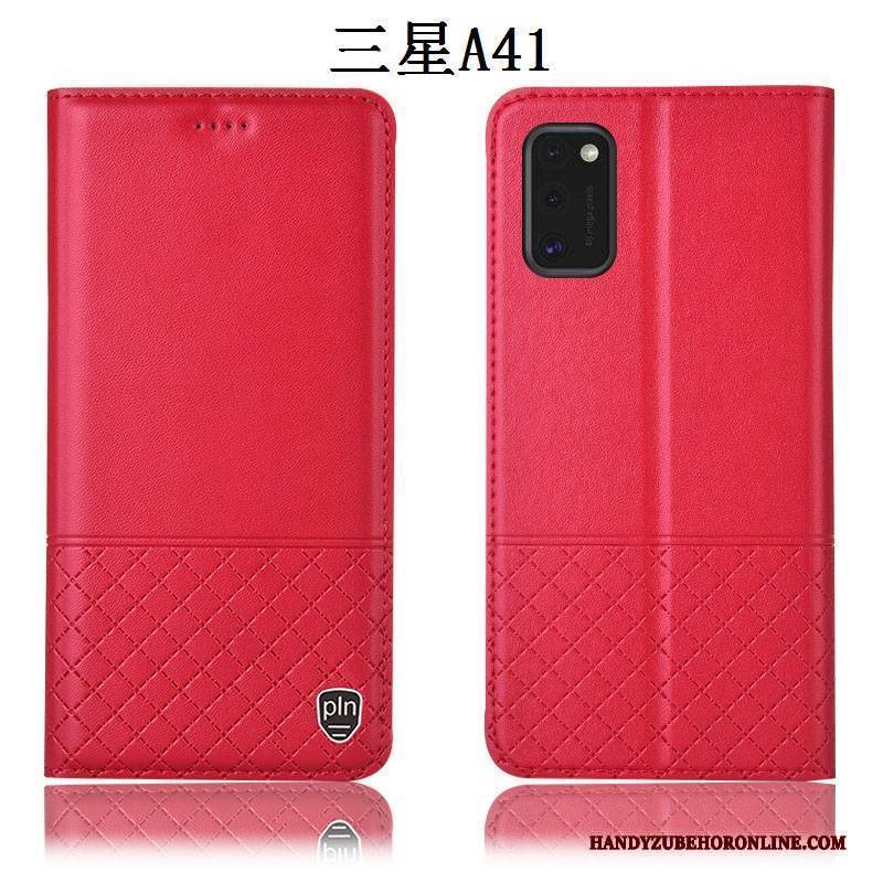 Hülle Samsung Galaxy A41 Schutz Handyhüllen Rot, Case Samsung Galaxy A41 Taschen Anti-sturz