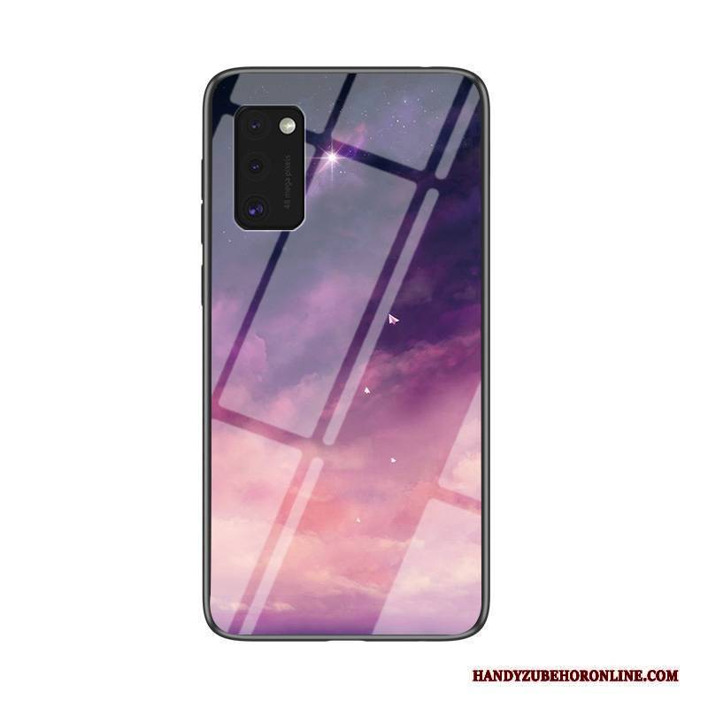 Hülle Samsung Galaxy A41 Taschen Anti-sturz Netto Rot, Case Samsung Galaxy A41 Silikon Trendmarke Glas