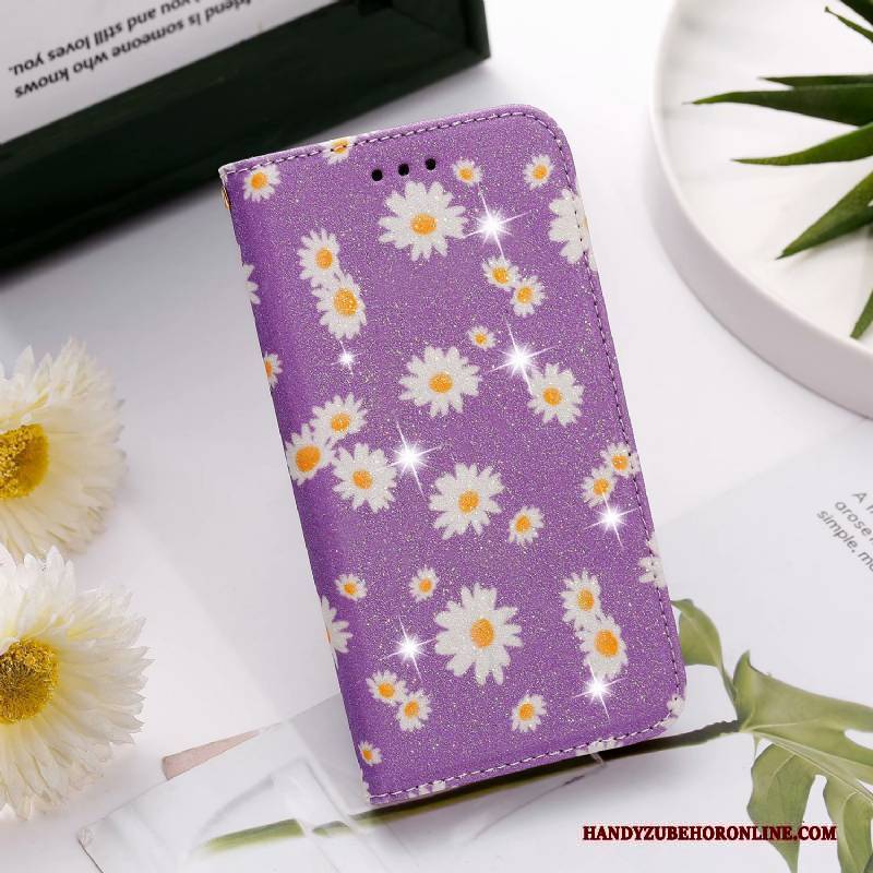 Hülle Samsung Galaxy A41 Taschen Lila Handyhüllen, Case Samsung Galaxy A41 Folio Karte