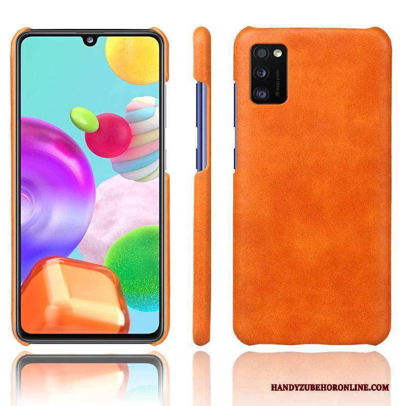 Hülle Samsung Galaxy A41 Taschen Orange Leicht, Case Samsung Galaxy A41 Schutz Qualität Handyhüllen