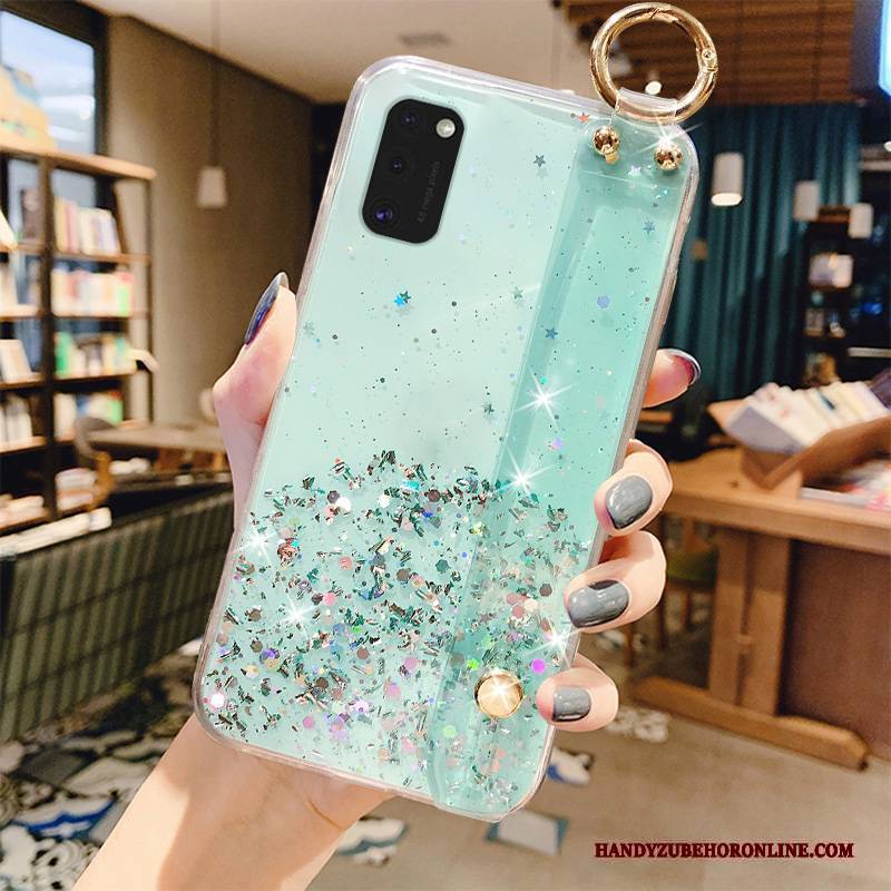 Hülle Samsung Galaxy A41 Weiche Pulver Handyhüllen, Case Samsung Galaxy A41 Taschen Grün