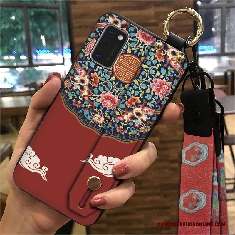 Hülle Samsung Galaxy A41 Weiche Rosa Chinesische Art, Case Samsung Galaxy A41 Kreativ Hängende Verzierungen Handyhüllen