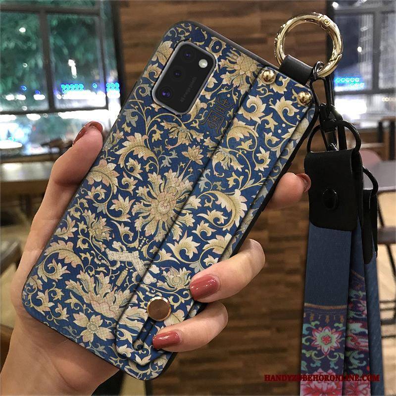 Hülle Samsung Galaxy A41 Weiche Rosa Chinesische Art, Case Samsung Galaxy A41 Kreativ Hängende Verzierungen Handyhüllen