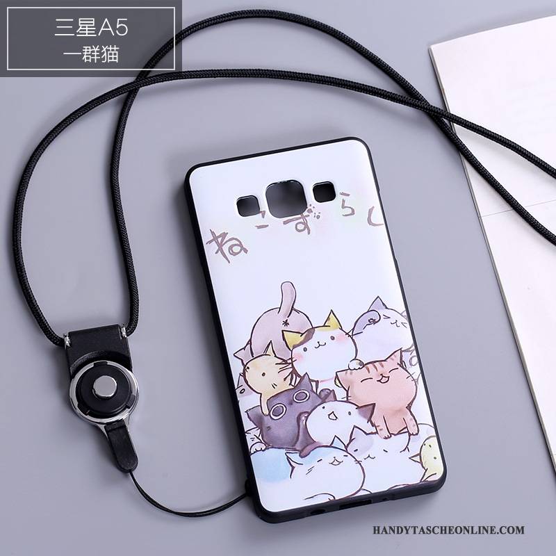 Hülle Samsung Galaxy A5 2015 Kreativ Handyhüllen Nette, Case Samsung Galaxy A5 2015 Karikatur Weiß Persönlichkeit