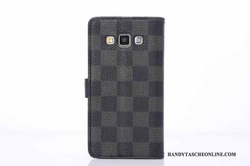 Hülle Samsung Galaxy A5 2015 Schutz Handyhüllen Weiß, Case Samsung Galaxy A5 2015 Kariert