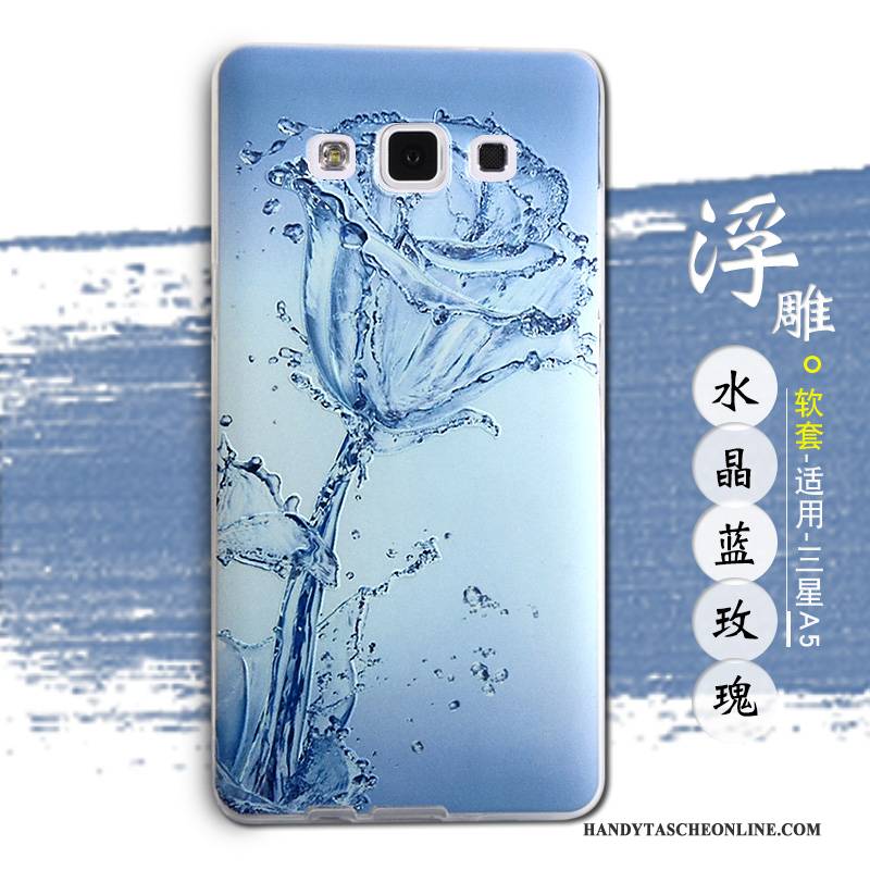 Hülle Samsung Galaxy A5 2015 Silikon Blau Nette, Case Samsung Galaxy A5 2015 Weiche Anti-sturz