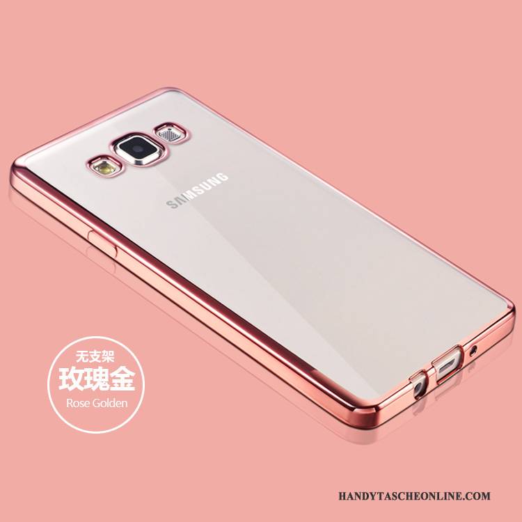 Hülle Samsung Galaxy A5 2015 Silikon Transparent Rosa, Case Samsung Galaxy A5 2015 Weiche Anti-sturz Handyhüllen