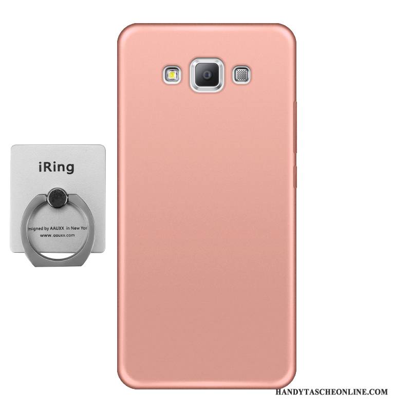 Hülle Samsung Galaxy A5 2015 Taschen Nubuck Handyhüllen, Case Samsung Galaxy A5 2015 Schutz Dunkelblau Einfach