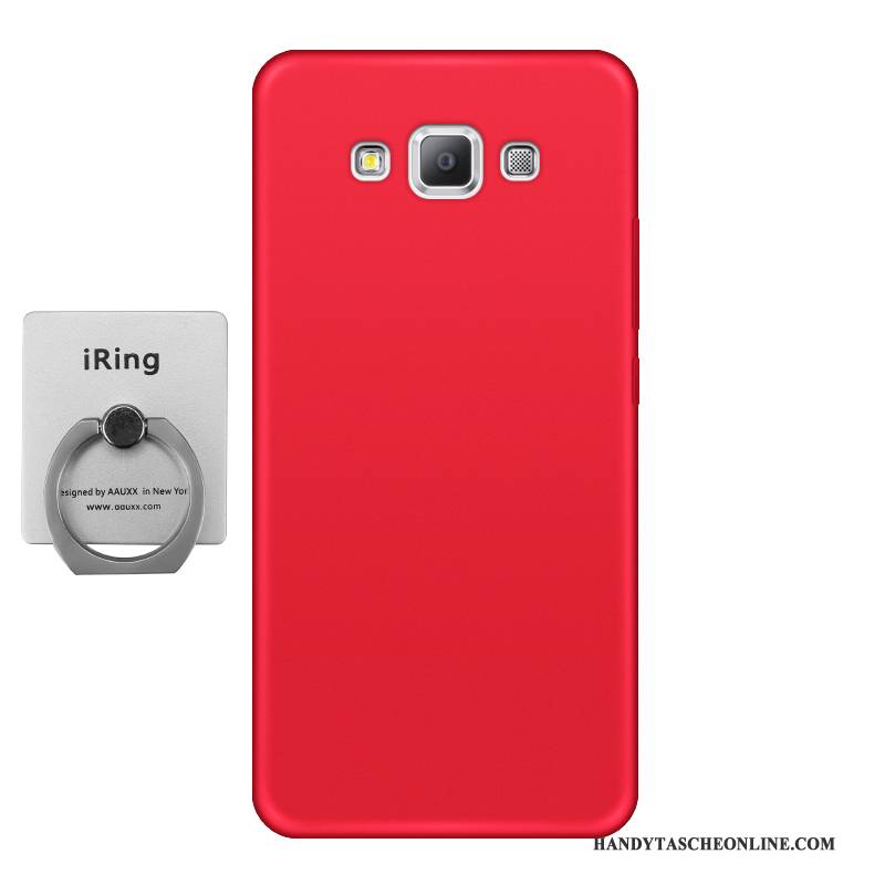 Hülle Samsung Galaxy A5 2015 Taschen Nubuck Handyhüllen, Case Samsung Galaxy A5 2015 Schutz Dunkelblau Einfach