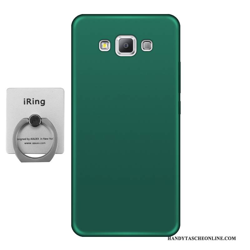 Hülle Samsung Galaxy A5 2015 Taschen Nubuck Handyhüllen, Case Samsung Galaxy A5 2015 Schutz Dunkelblau Einfach