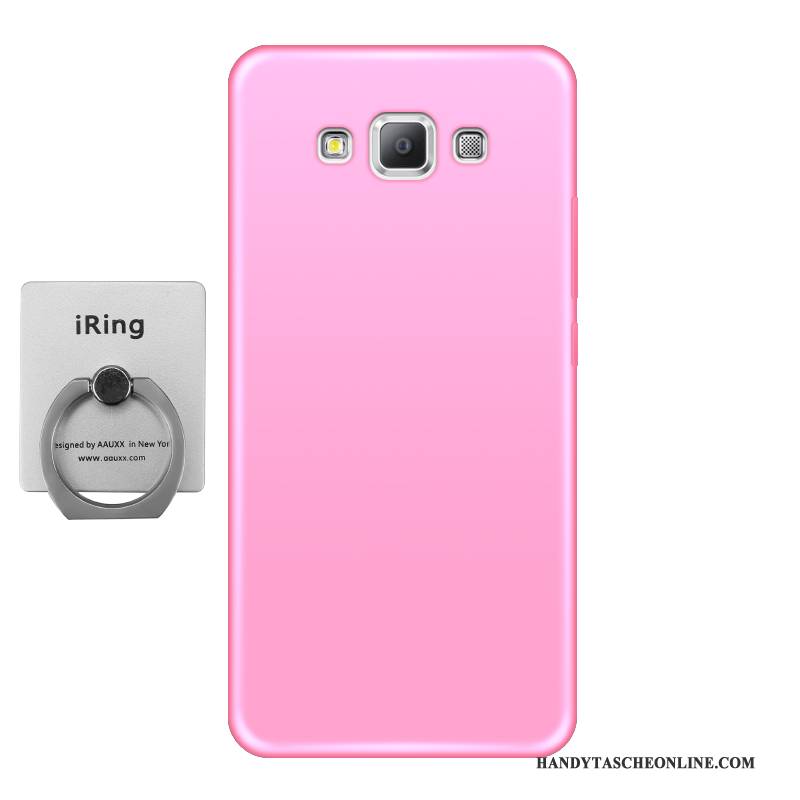 Hülle Samsung Galaxy A5 2015 Taschen Nubuck Handyhüllen, Case Samsung Galaxy A5 2015 Schutz Dunkelblau Einfach