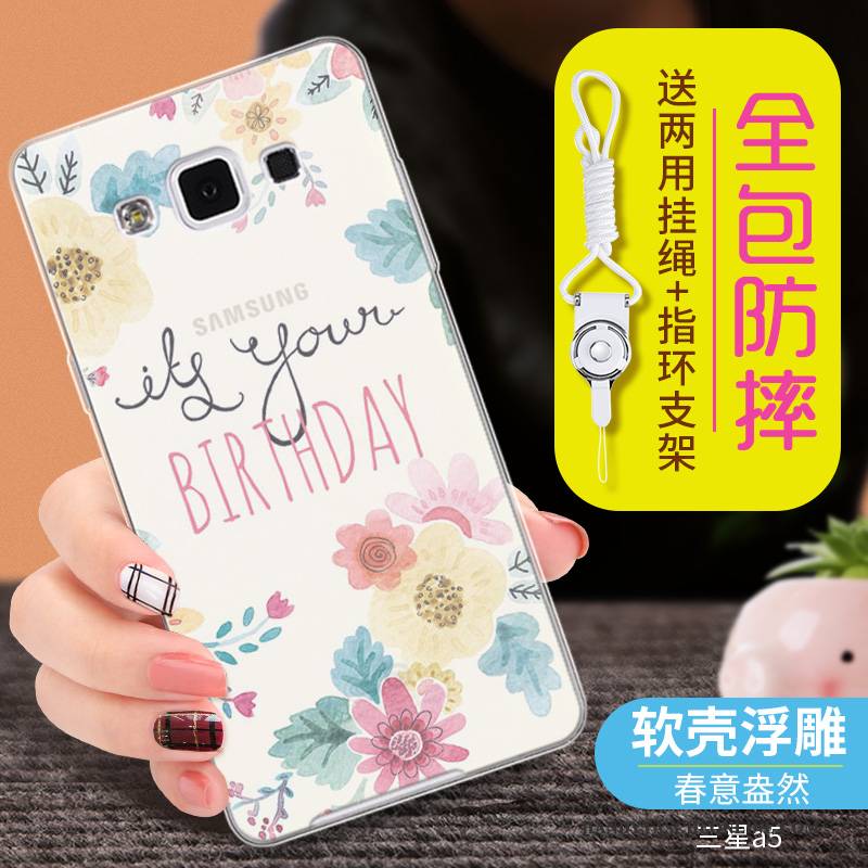 Hülle Samsung Galaxy A5 2015 Weiche Handyhüllen Hellblau, Case Samsung Galaxy A5 2015 Silikon Anti-sturz Transparent