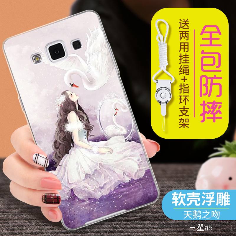 Hülle Samsung Galaxy A5 2015 Weiche Handyhüllen Hellblau, Case Samsung Galaxy A5 2015 Silikon Anti-sturz Transparent