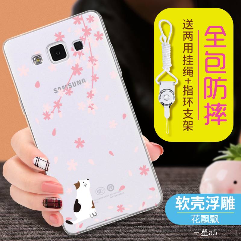 Hülle Samsung Galaxy A5 2015 Weiche Handyhüllen Hellblau, Case Samsung Galaxy A5 2015 Silikon Anti-sturz Transparent