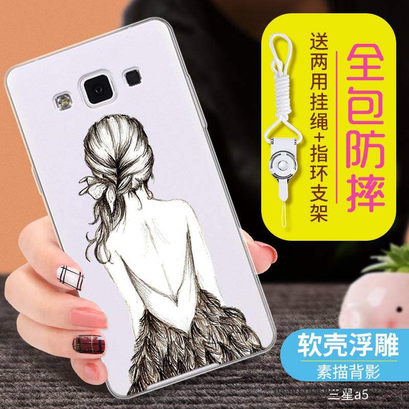 Hülle Samsung Galaxy A5 2015 Weiche Handyhüllen Hellblau, Case Samsung Galaxy A5 2015 Silikon Anti-sturz Transparent