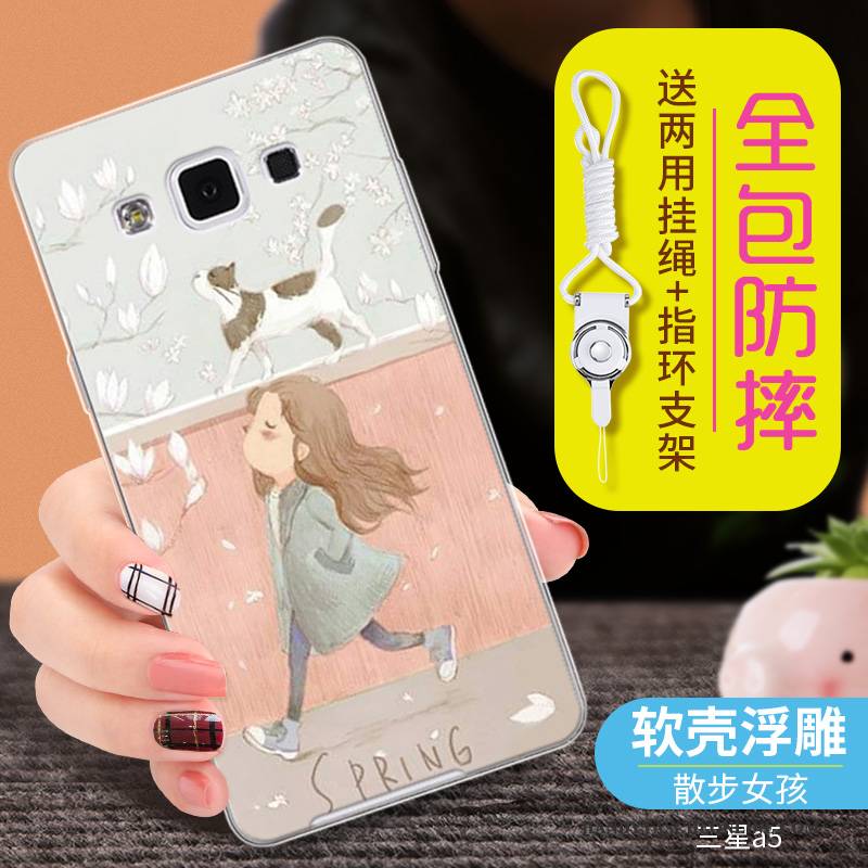 Hülle Samsung Galaxy A5 2015 Weiche Handyhüllen Hellblau, Case Samsung Galaxy A5 2015 Silikon Anti-sturz Transparent