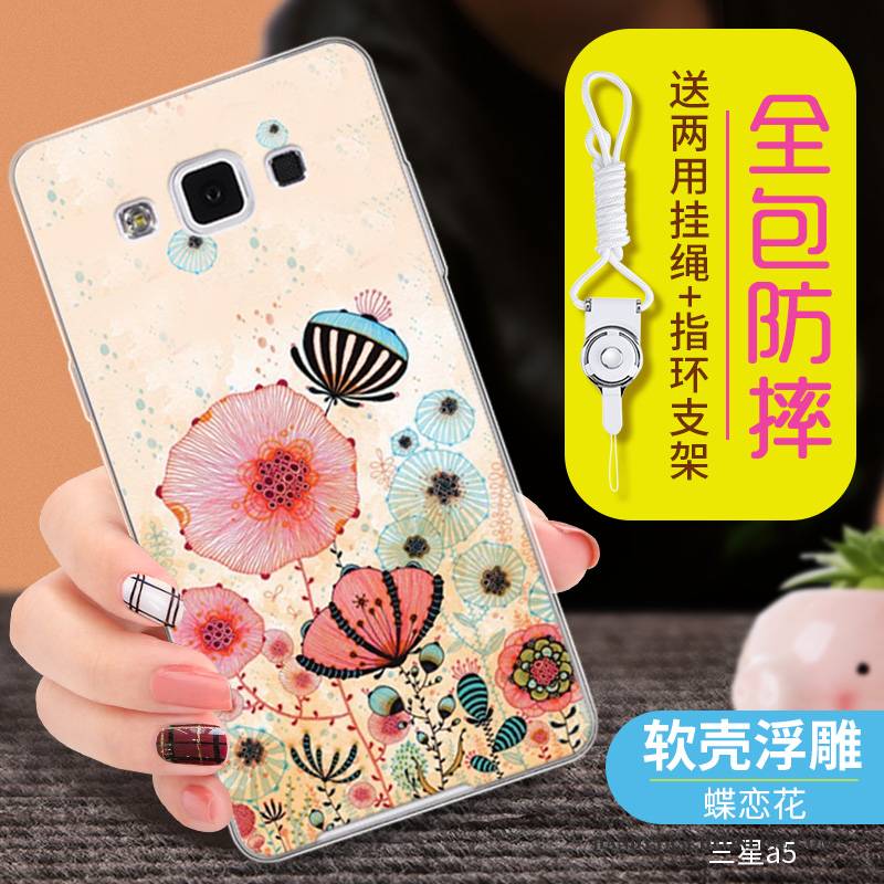 Hülle Samsung Galaxy A5 2015 Weiche Handyhüllen Hellblau, Case Samsung Galaxy A5 2015 Silikon Anti-sturz Transparent