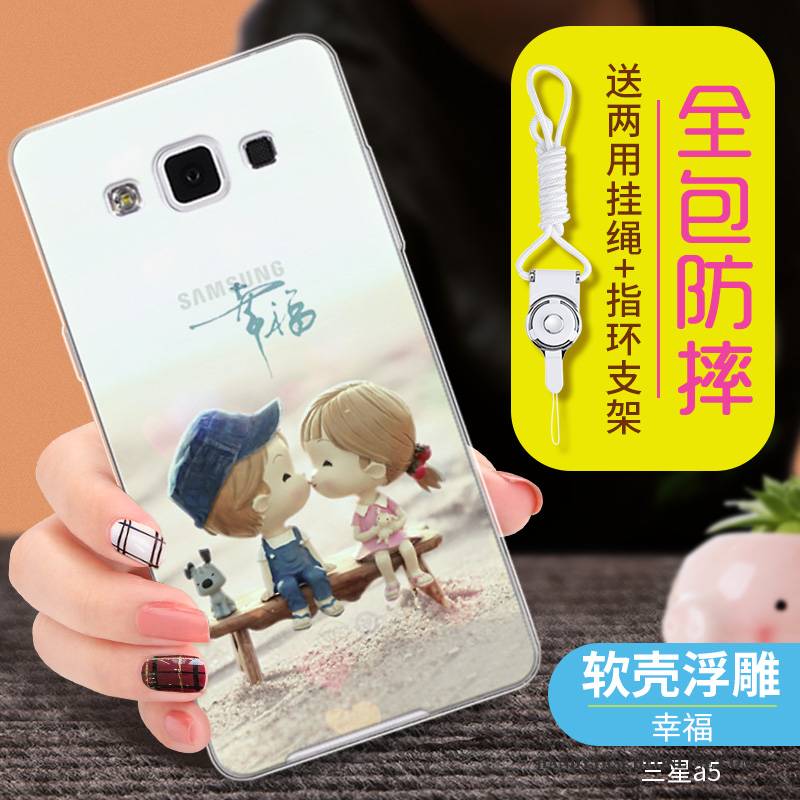 Hülle Samsung Galaxy A5 2015 Weiche Handyhüllen Hellblau, Case Samsung Galaxy A5 2015 Silikon Anti-sturz Transparent