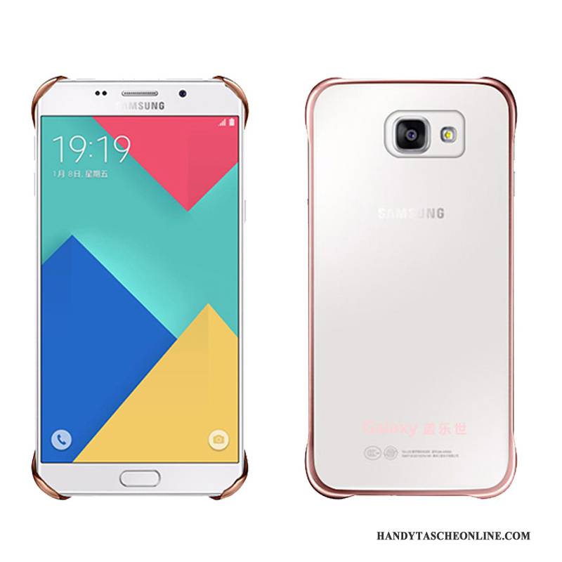 Hülle Samsung Galaxy A5 2016 Lederhülle Handyhüllen Echt, Case Samsung Galaxy A5 2016 Schutz Transparent Hintere Abdeckung